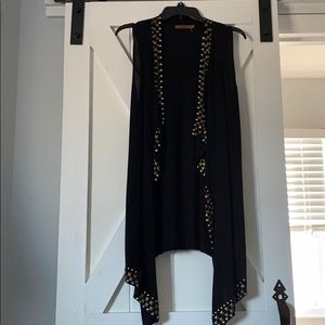 Black sleeveless sweater